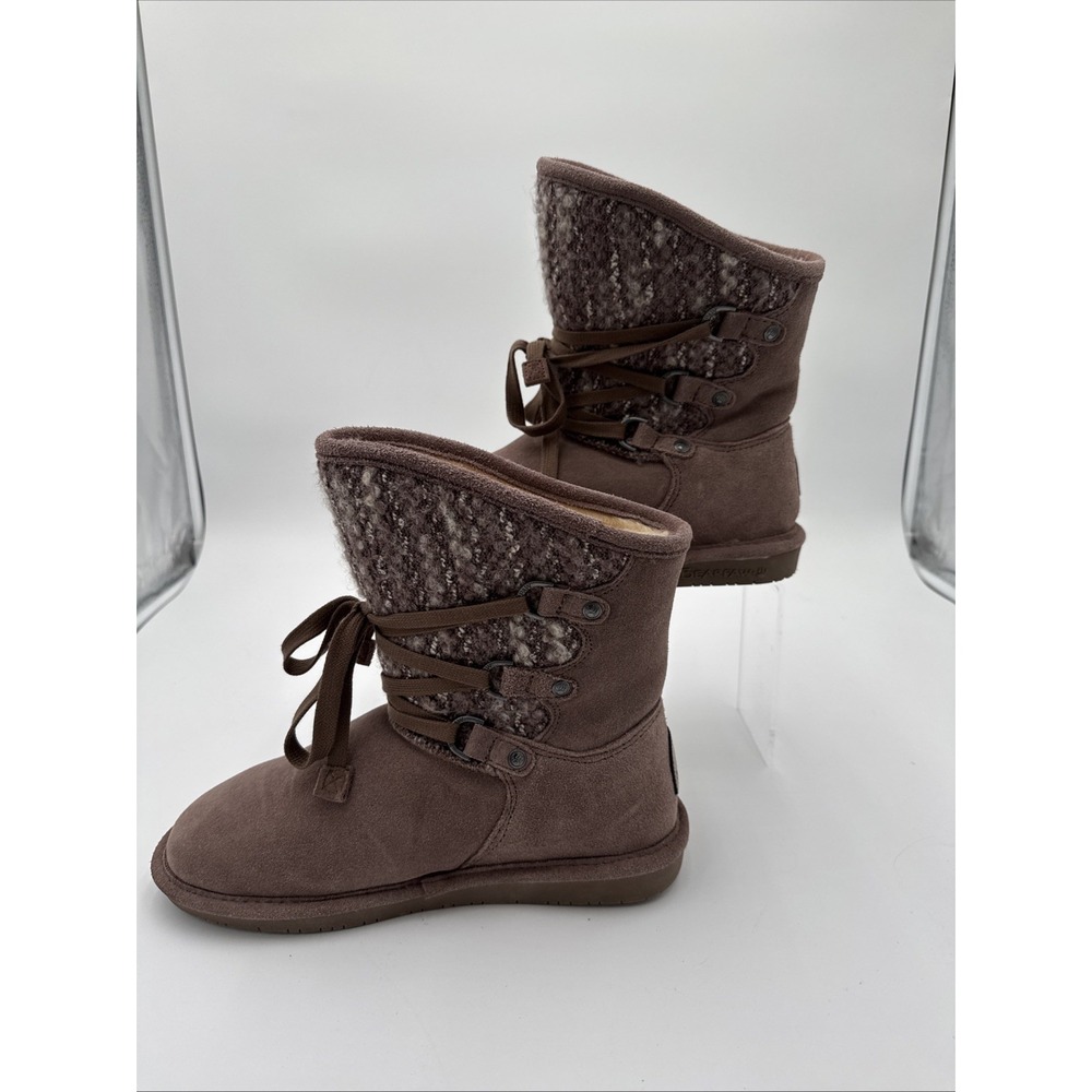 Size 9 BEARPAW 2117w- Colby Suede/Sheepskin Wool Blend Women's Boots Shoes